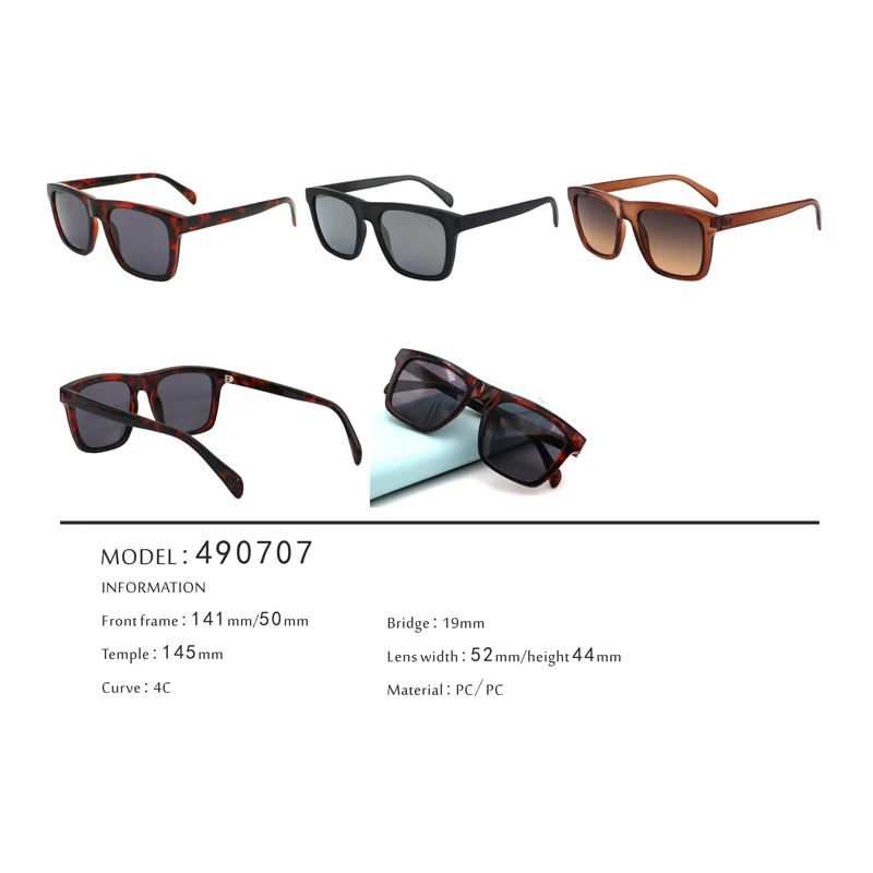 Classic Trendy Square Wayfarer Sunglasses for Men Women 490707 3 Classic Trendy Square Wayfarer Sunglasses for Men Women 490707 3
